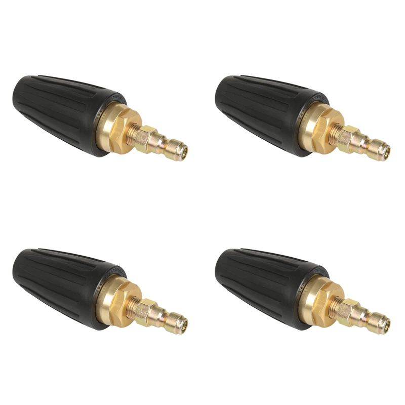 

4X Universal Pressure Washer Turbo Nozzle For High Pressure Outlet Fitting Rotary 3.0 Orifice 1/4 Inch Quick-Connect