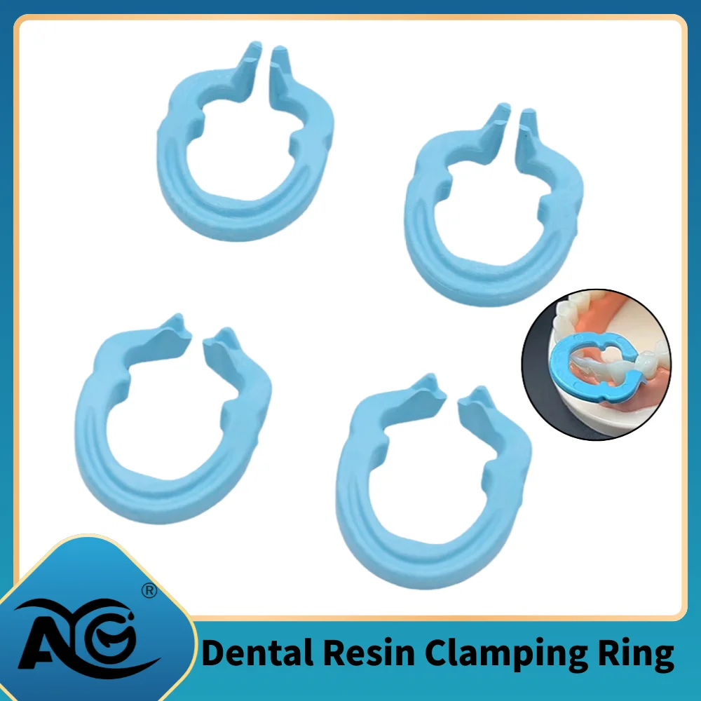 AG 4PCS Dental Resin Clamping Ring Separator Ring Sectional Contoured Metal Matrices Holder Matrix Fixed Clamp Autoclavable