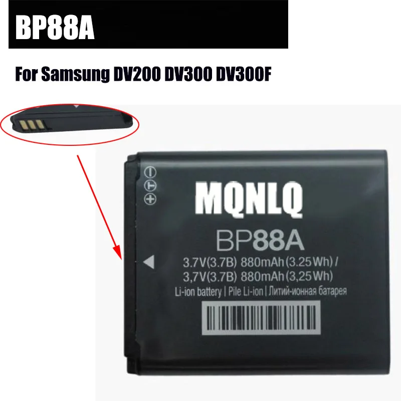 Сменный аккумулятор BP88A для камеры Samsung DC132 DV200 DV300 DV300F IA-BP88A, аккумуляторы для камеры Сменный аккумулятор BP88A для камеры Samsung DC132 DV200 DV300 DV300F IA-BP88A, аккумуляторы для камеры