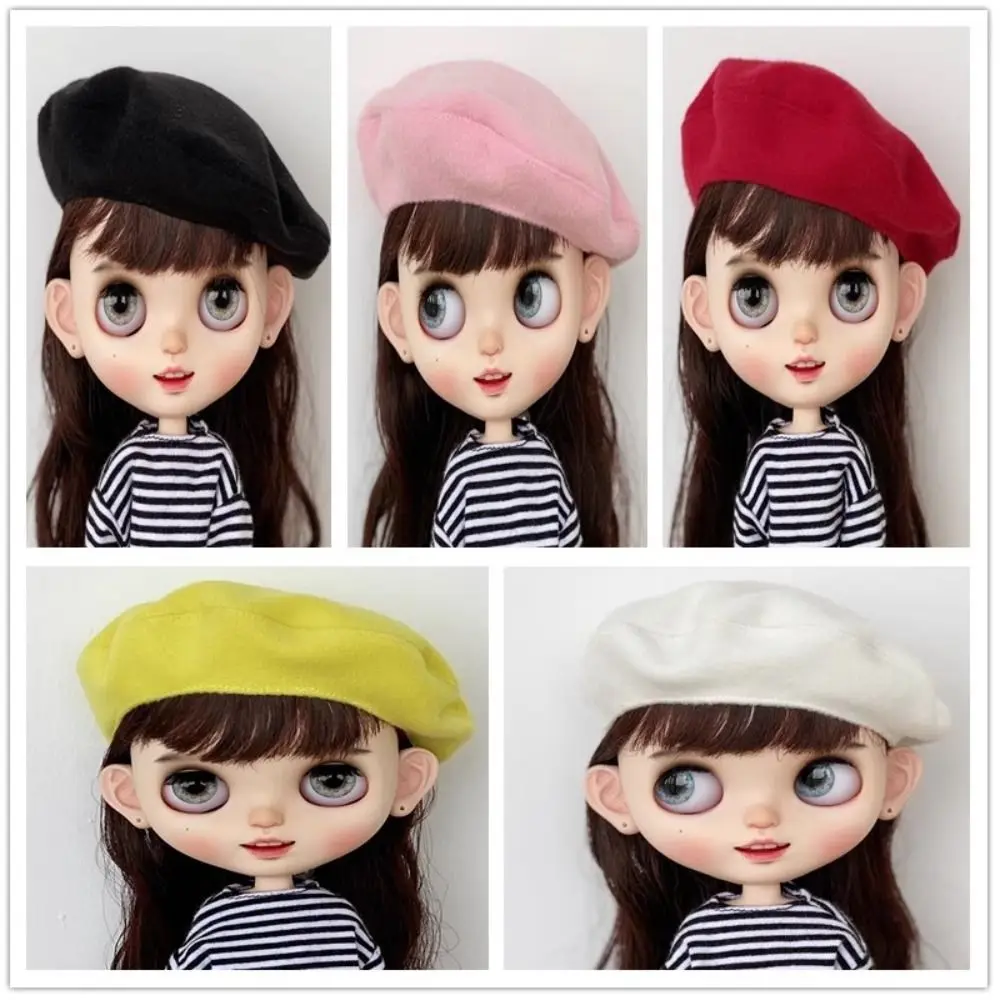 

Fashionable Doll Beret Hat Cute Lovely Kids Gift Toys Doll Clothes Hats DIY Handmade DIY Accessories Winter Hat for Blythe Dolls