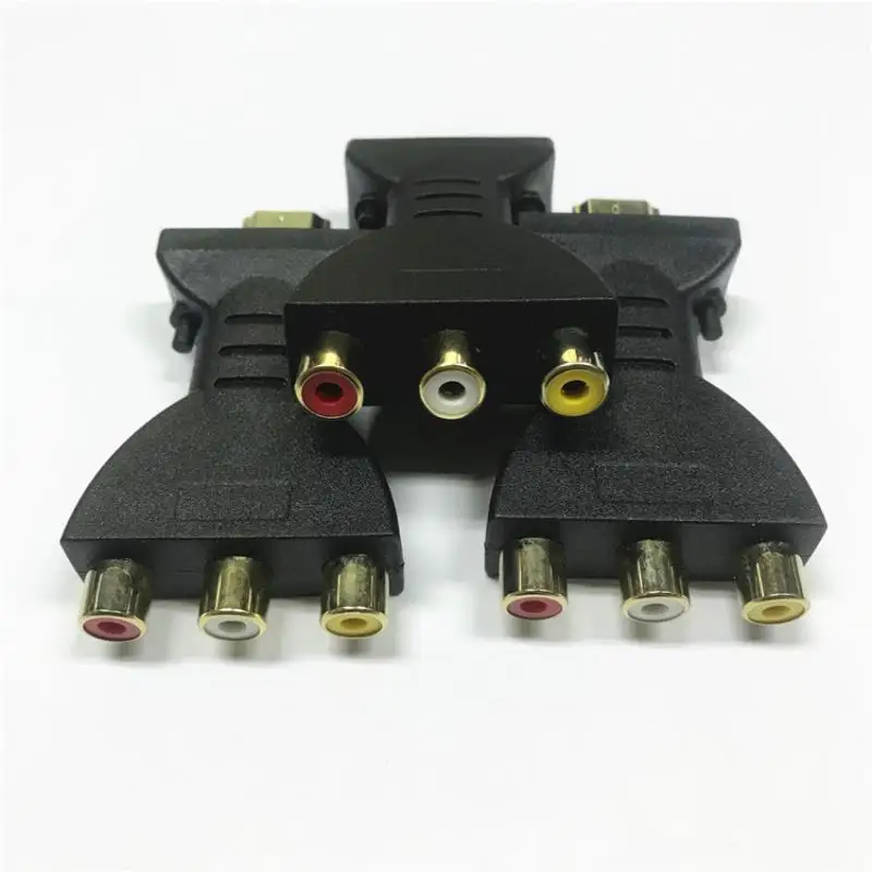 HDTV إلى AV مطلية بالذهب HDMI متوافق ذكر إلى RCA أحمر أصفر أبيض فيديو محول الصوت AV مكون محول موصل ل DVD