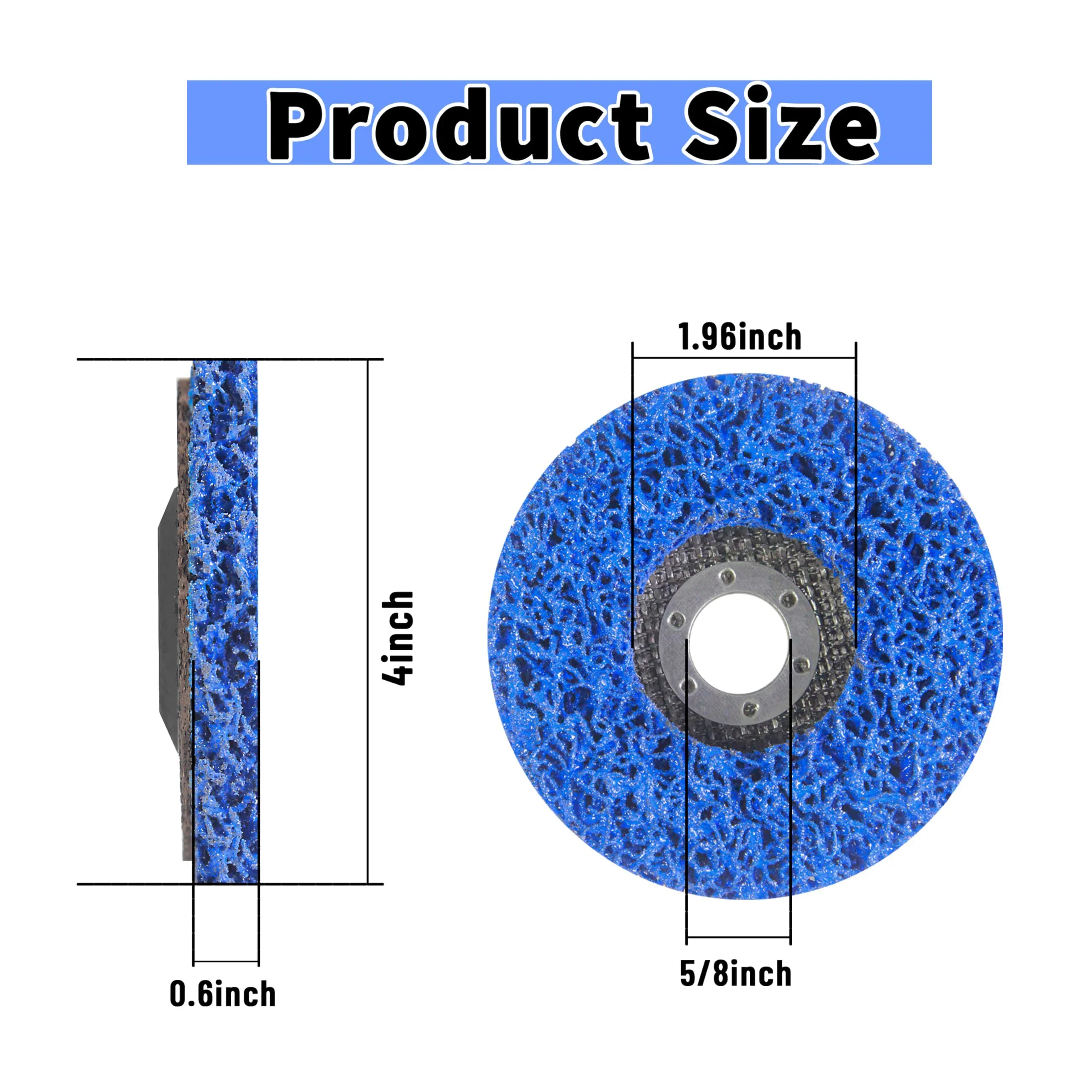 10Pcs Strip Disc 4 inch Stripping Wheel for Angle Grinder Clean and Remove Paint Coating Rust Welds Oxidation for Metal Wood
