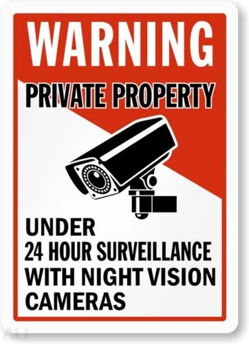 تحذير الممتلكات البقاء خارج علامة ألومنيوم مقاوم للطقس 8 × 12 بوصة #1