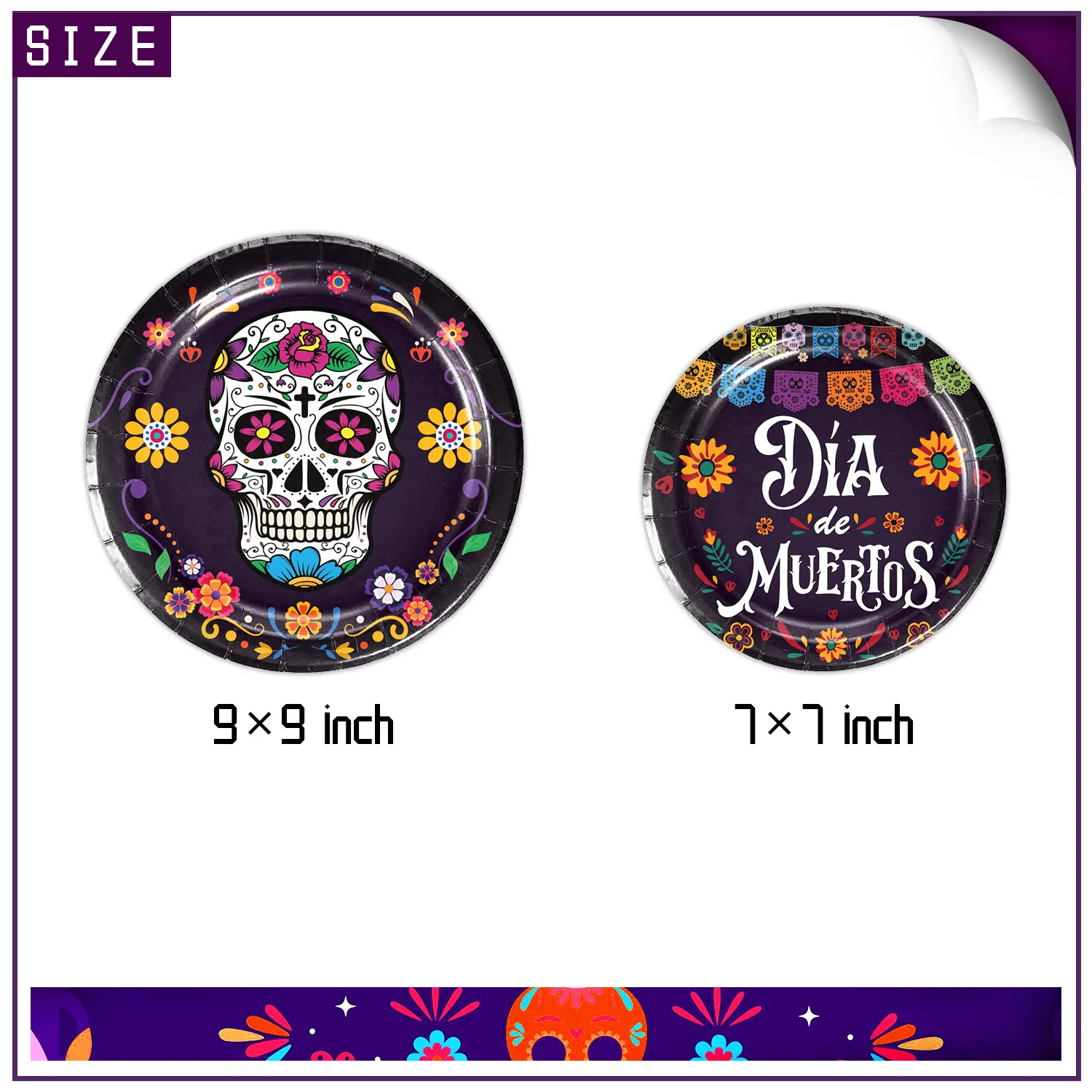 Day of Dead Theme Dia De Los Muertos Party Disposable Tableware Plates Balloon Background Decor Supplies Skull Dancer Photo Prop