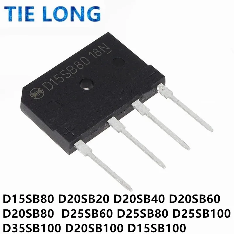 10PCS D15SB80 D15SB100 D20SB20 D20SB40 D20SB60 D20SB80 D20SB100 D25SB60 D25SB80 D25SB100 D35SB100 10A 15A 20A 25A 35A 800V 1000V