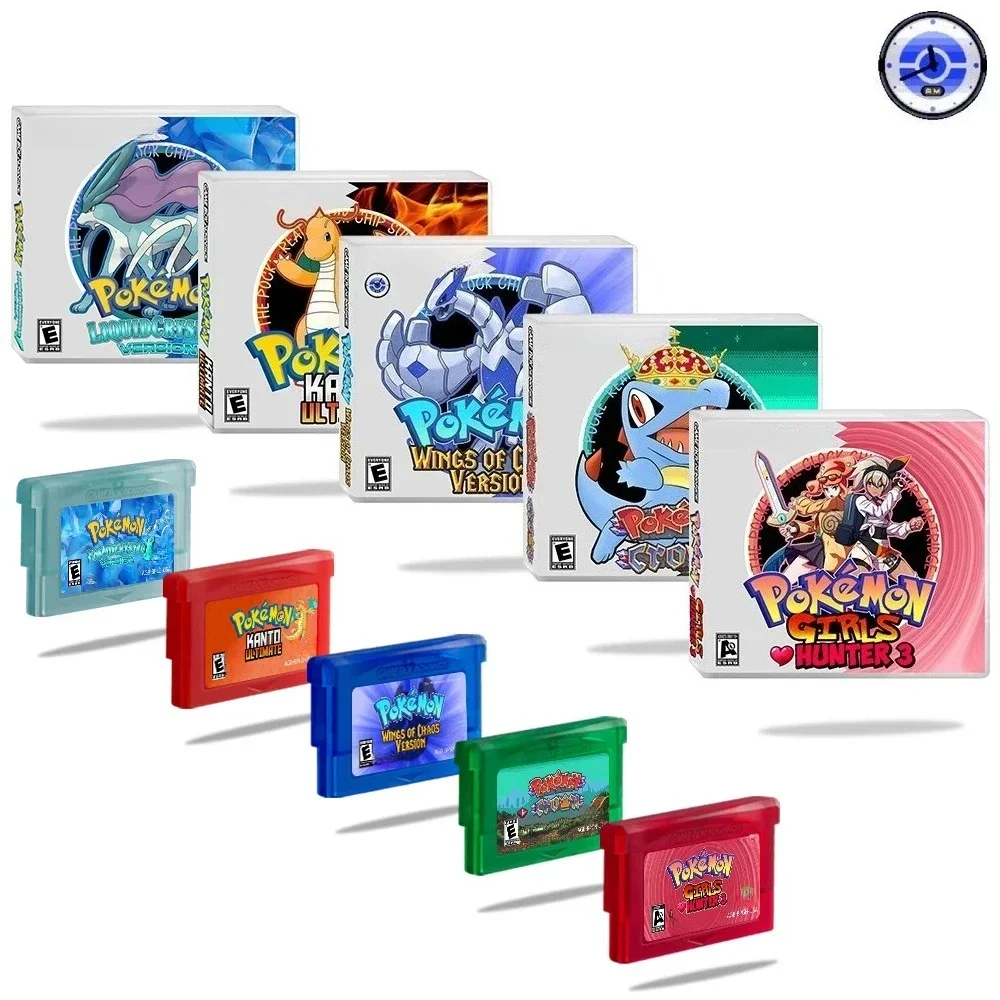 

GBA RTC настоящие часы, игровой картридж Pokémon Girls Hunter 3/ультрафиолетовый, популярная английская новая версия 2,0, игровая карта