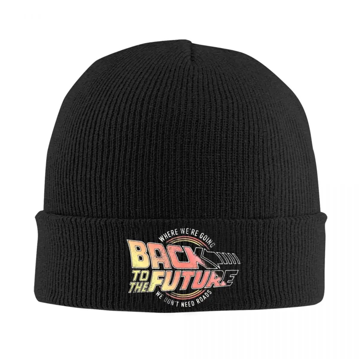 De Volta para o Futuro Logotipo Chapéu de malha, Gorros femininos, Outono, Chapéus de inverno, Acrílico, Série de filmes clássicos, Bonés de crochê