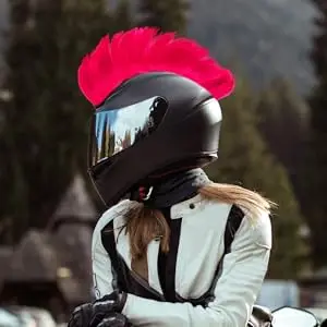 Synthetische Perücken für Helme: Motorrad-Mohawk für Fahrrad-/Schutzhelme, wiederverwendbares Design (Helm nicht enthalten) – Detail 4