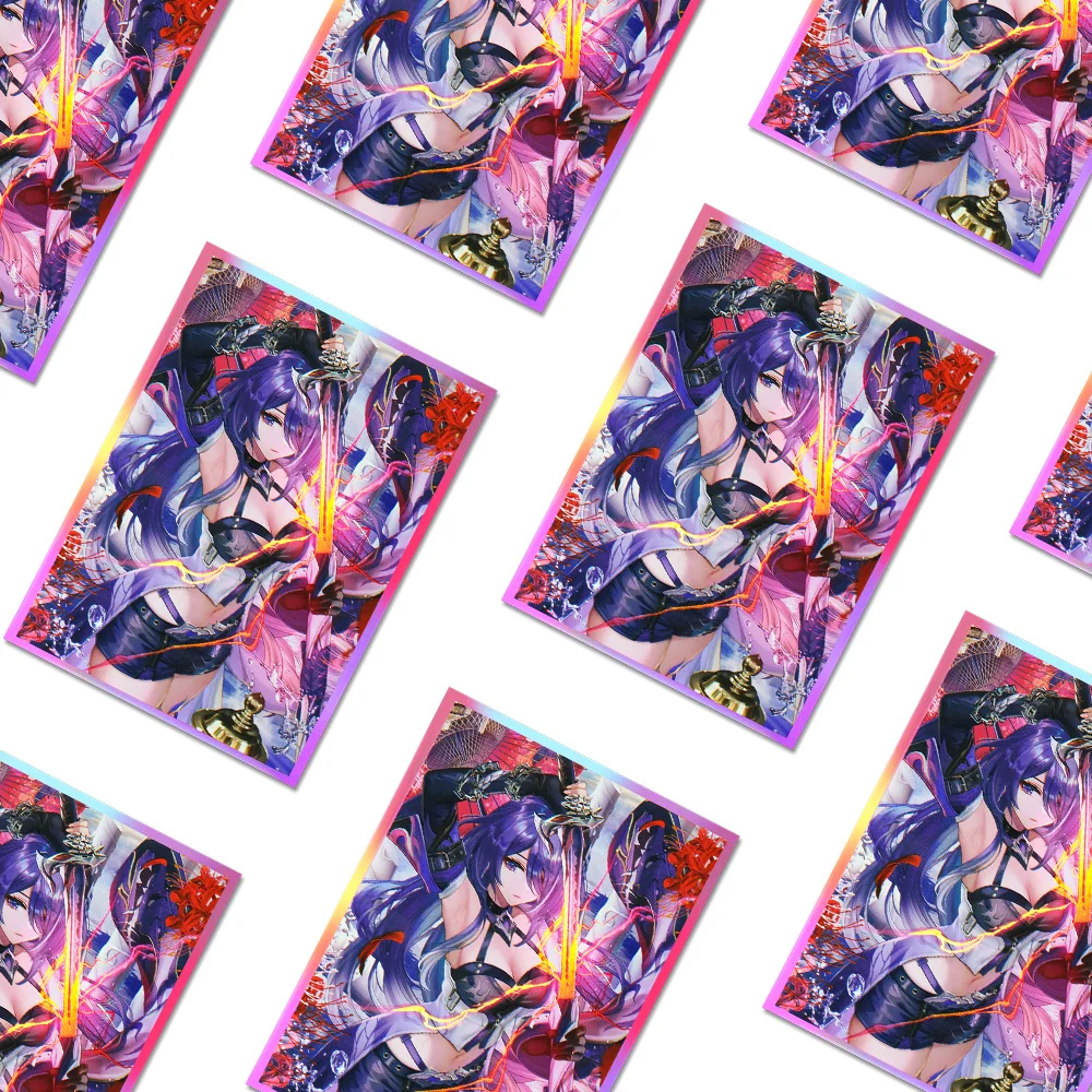67x92 مللي متر 60 قطعة أنيمي حافظة بطاقات مجلس أرواق لعب حامي بطاقة درع غطاء بطاقة مزدوجة ل PTCG/MGT/PKM WS بطاقات التداول #6