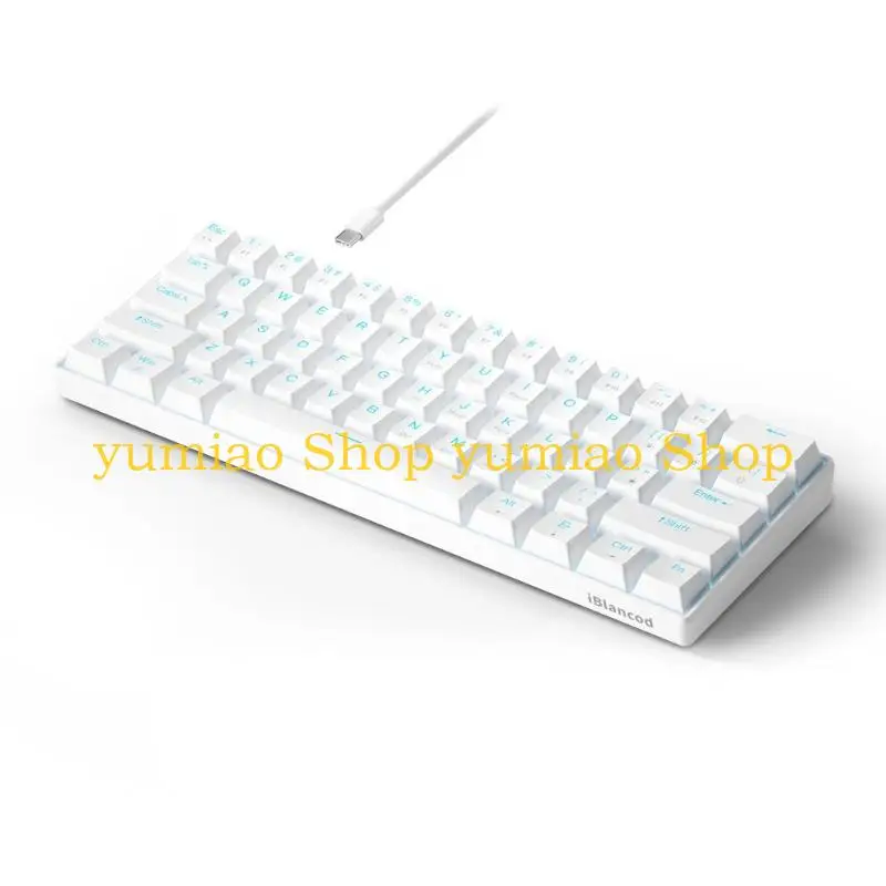 

587B 61 клавиша 60% мини-игровая механическая клавиатура с возможностью горячей замены Type-C проводная игровая эргономичная PBT