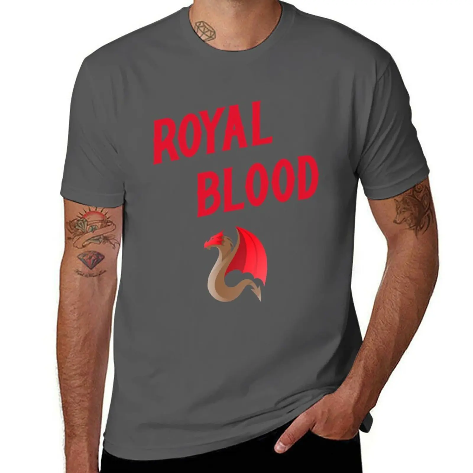 Dragon Royal Blood Red T-Shirt Big and Tall Short Sleeve Tee