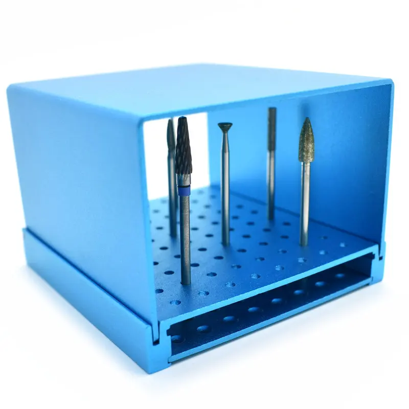 Dental 100 Holes Metal Stand Holder Autoclave Sterilizer For High Speed FG Burs Diamond Bur Carbide Burs