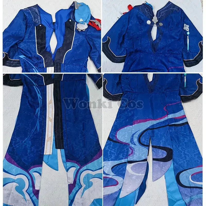 Juego Yanqing disfraz de Cosplay impacto Cosplay conjunto completo trajes juego de rol para hombres Halloween carnaval fiesta ropa