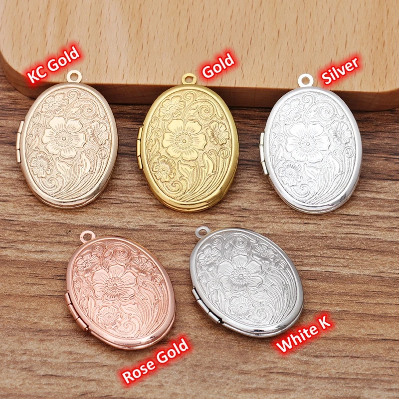 BoYuTe (10 stuks/partij) 23*29mm Ovale Foto Medaillon Messing Materiaal Drijvende Geheugen Medaillon Hanger Sieraden Accessoris