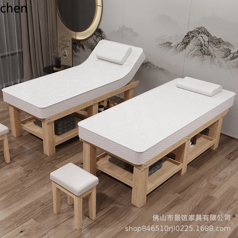 YFY  Solid Wood Latex Beauty Bed for Beauty Salon Special Care Tattoo Bed