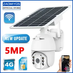 5MP Solar Camera 4G/Wifi zewnętrzny czujnik PIR wykrywanie człowieka bezprzewodowa obserwacja IP kamery 8W Panel słoneczny 15600mah akumulator