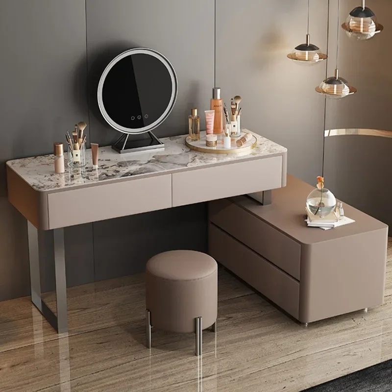 Bedroom Chest Drawers Makeup Vanity Table Wooden Stand Modern Dresser Cheap Clothes Room Nail Treasure Tocadores Mirror Set