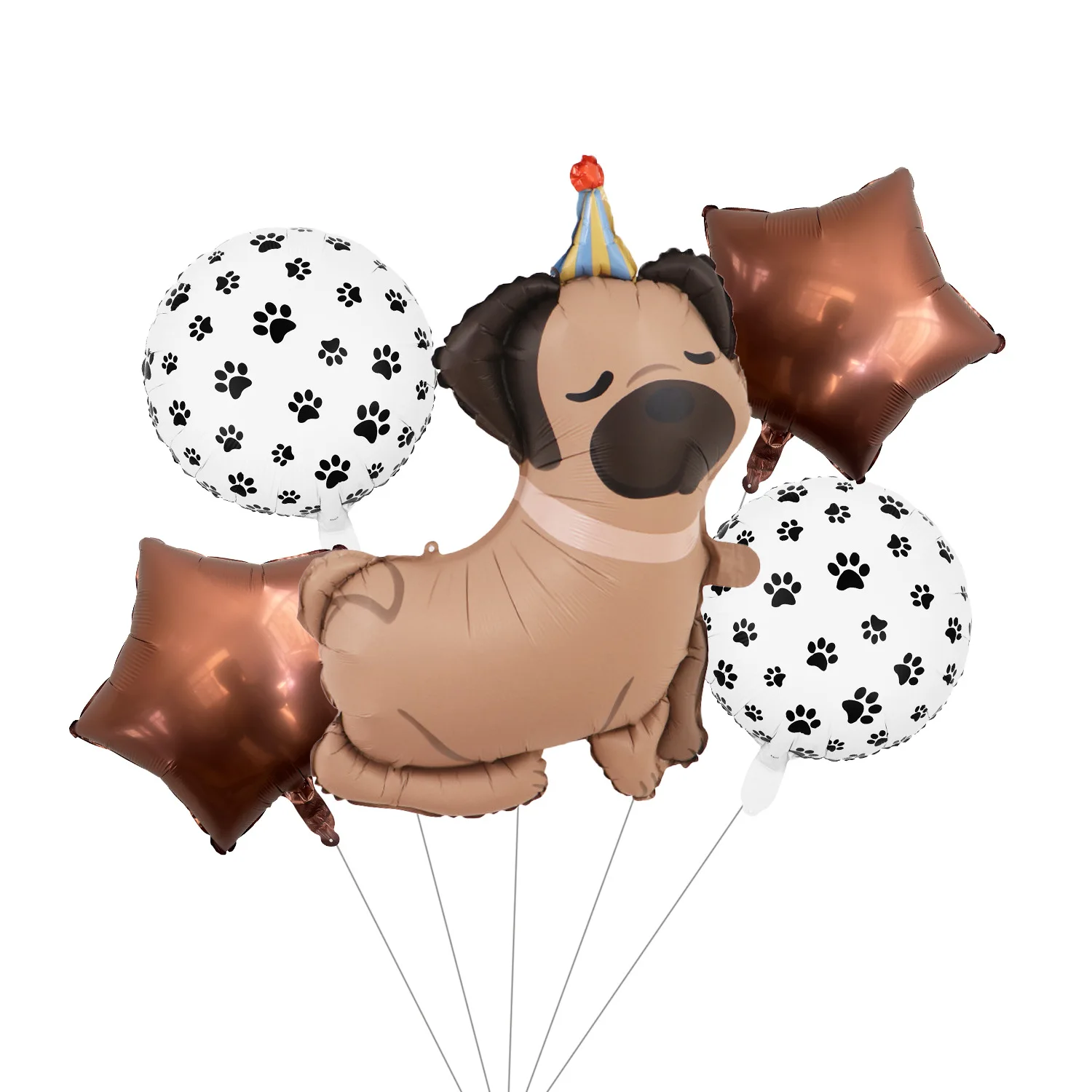 Cartoon-Tier-Haustier-Hunde-Ballon-Set in Welpenform, Partydekorationen für Kindergeburtstage, Haustierfeiern und Spaß zu Hause – Detail 6