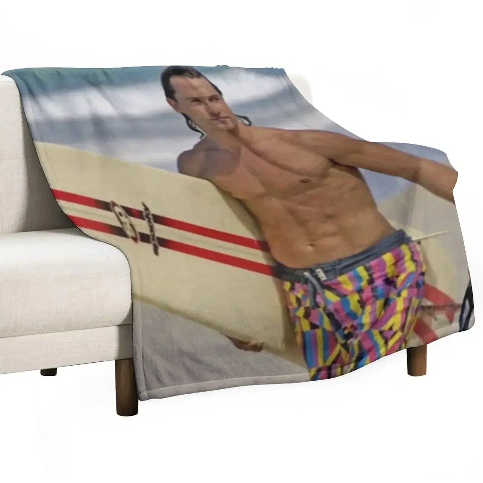 

young MatthewMcConaughey Throw Blanket Furry Winter beds Cute Blankets