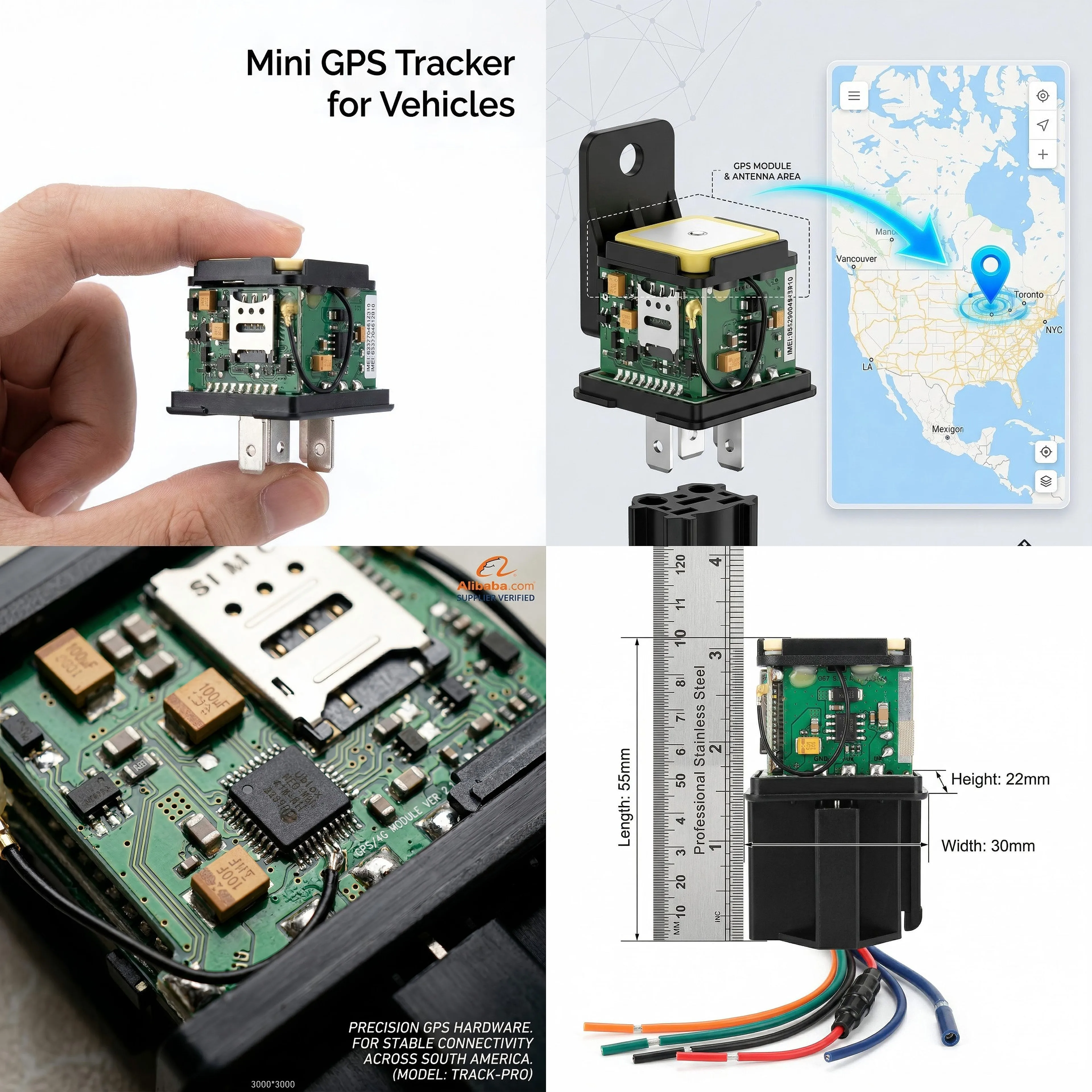 Mini GPS Tracker 2G Relay Built-in Antenna Smart Mini Covert Magnetic Vehicle Locator