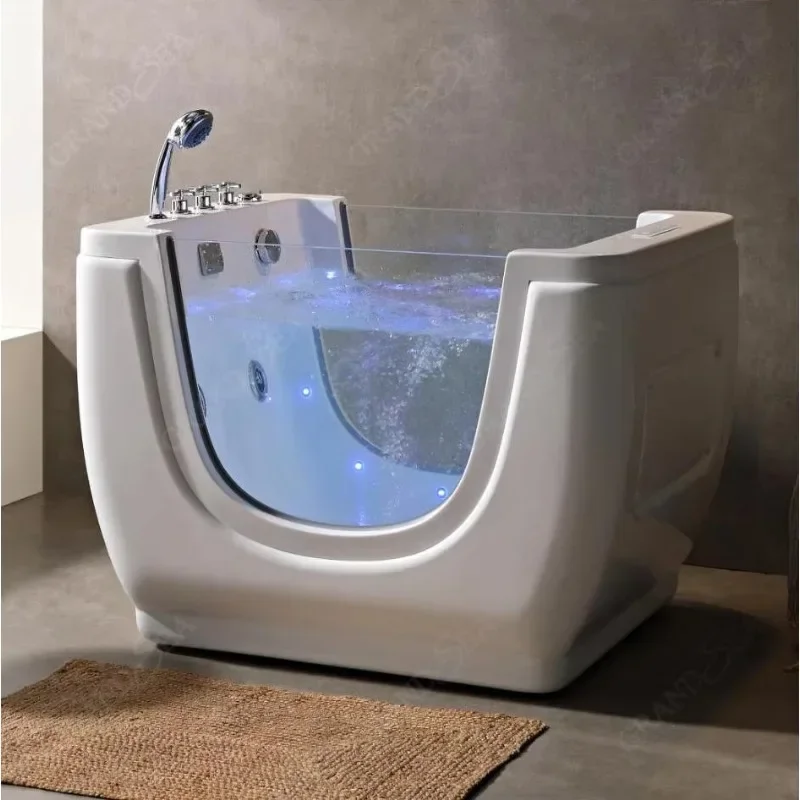 Round, Oval, Square Children's Swimming Tub Freestanding Spa Equipment with Thermometer