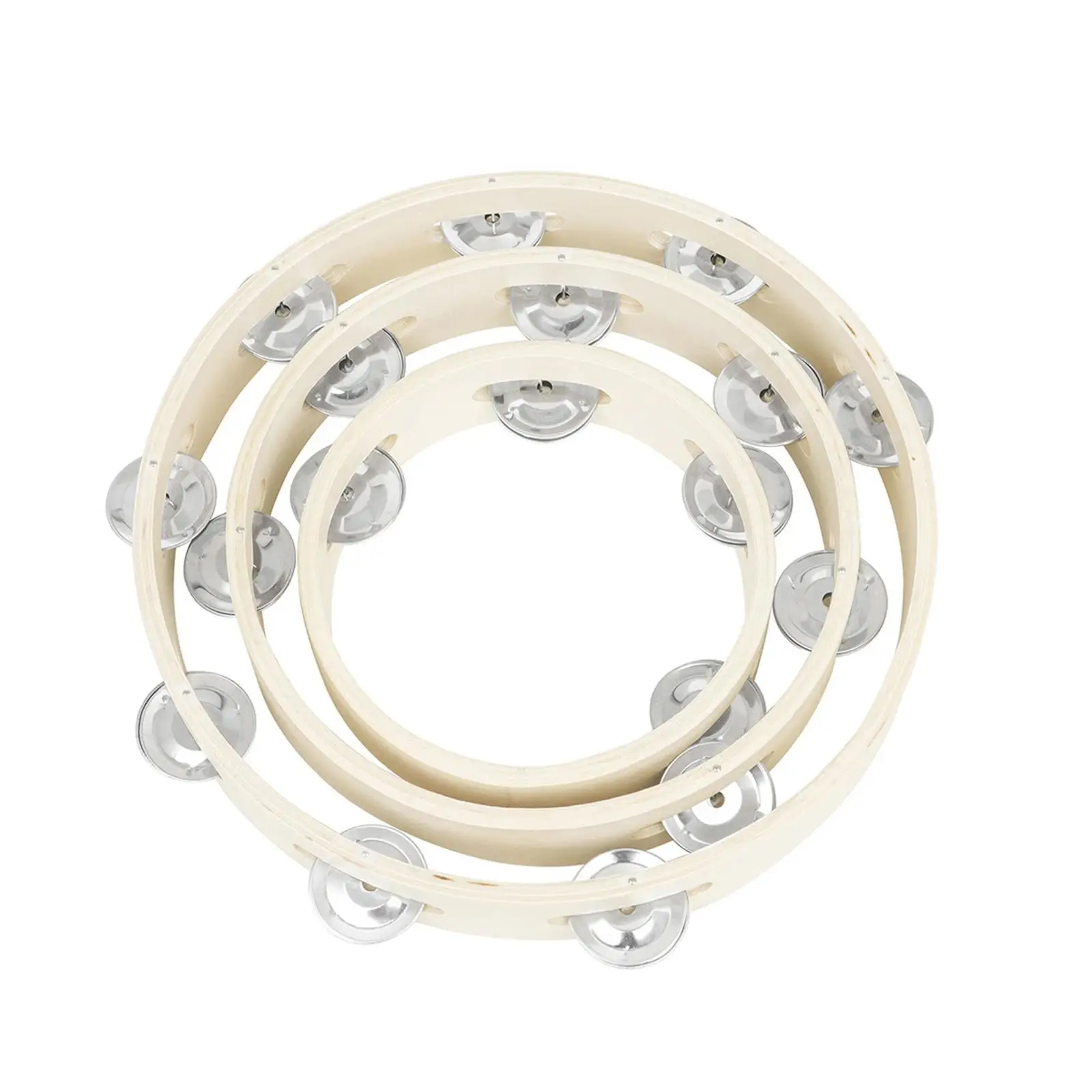 3x Wooden Tambourines Children Educational Toys 6
