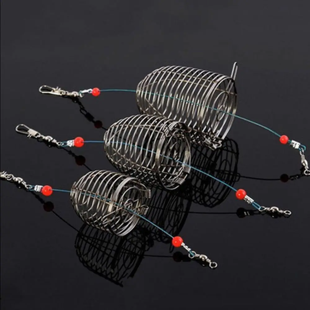 1pc Tackle Accessory Fish Bait Holder Fishing Feeder Bait Basket Lure Cages Fishing Bait Cage