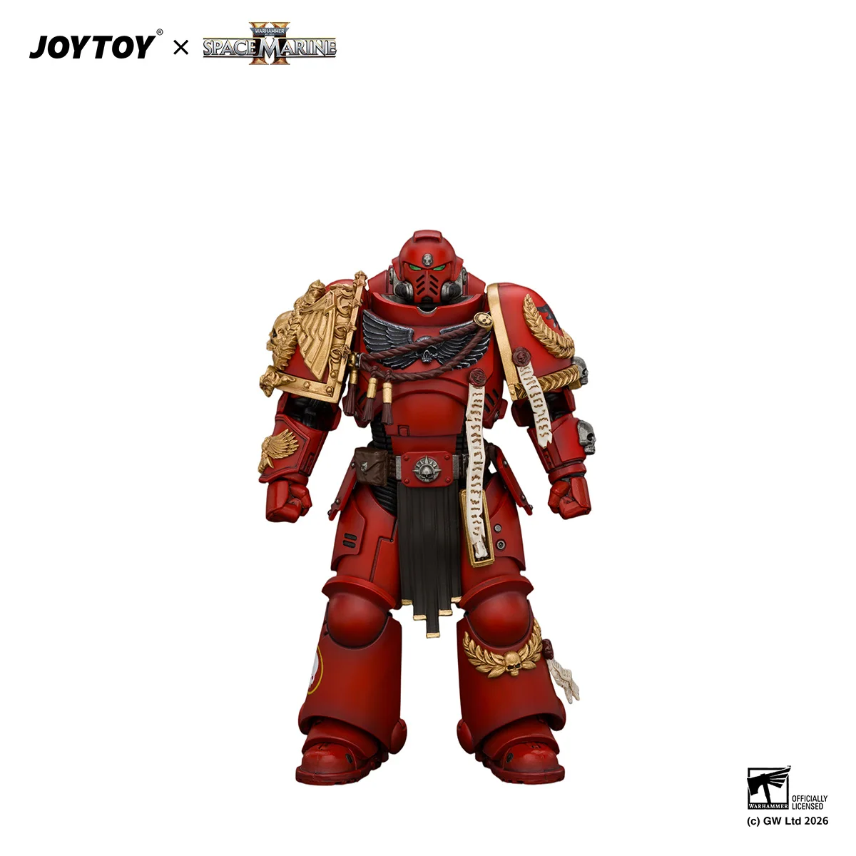 [Pre Order]JOYTOY Warhammer 40K 1/18 Action Figure Game Edition Blood Angels Veteran with Bolt Rifle, Chainsword and Bolt Pistol view 3