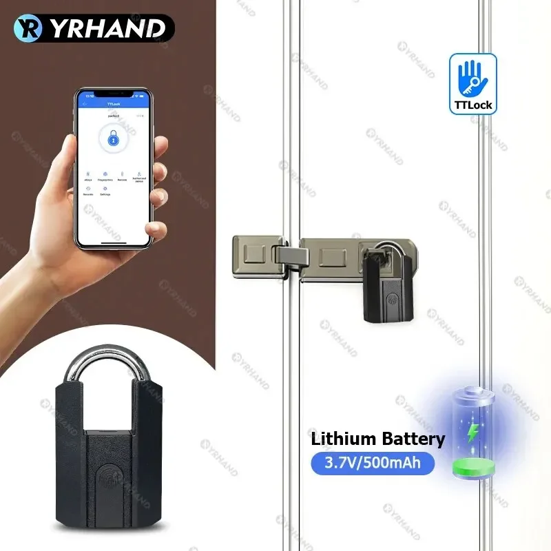 IP67 TTLock Bluetooth APP Smart Padlock Fingerprint Lock Keyless Mini Bag with Aleax Google Home Electronic Door Lock