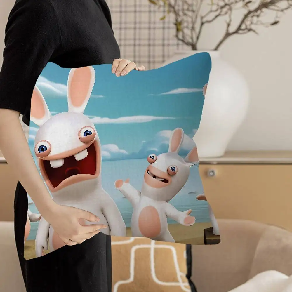 R-Rabbids I-InvasionS Office Cushion Pillowcase Car Cushion Cover45X45CM Lumbar Pillowcase Sofa Pillowcover