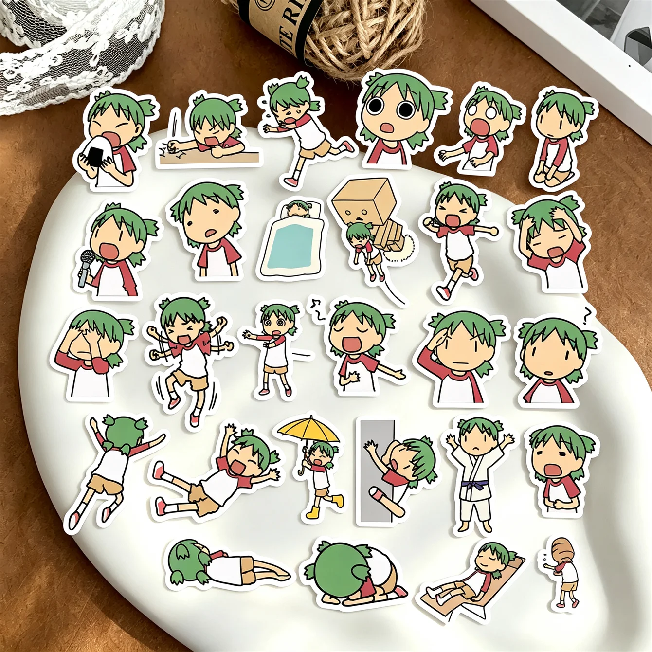 36pcs Creative Kawaii Self-made Leaves Sister Girls Stickers Scrapbooking Album Junk Daily Planner Decorative Planner Diary