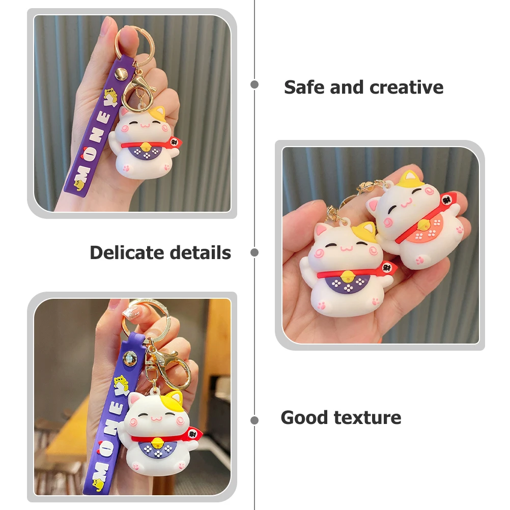 Keychain Fortune Keyring for Car Purse Backpack Gifts Japanese Style Cat Keychain Pendant Lightweight Portable