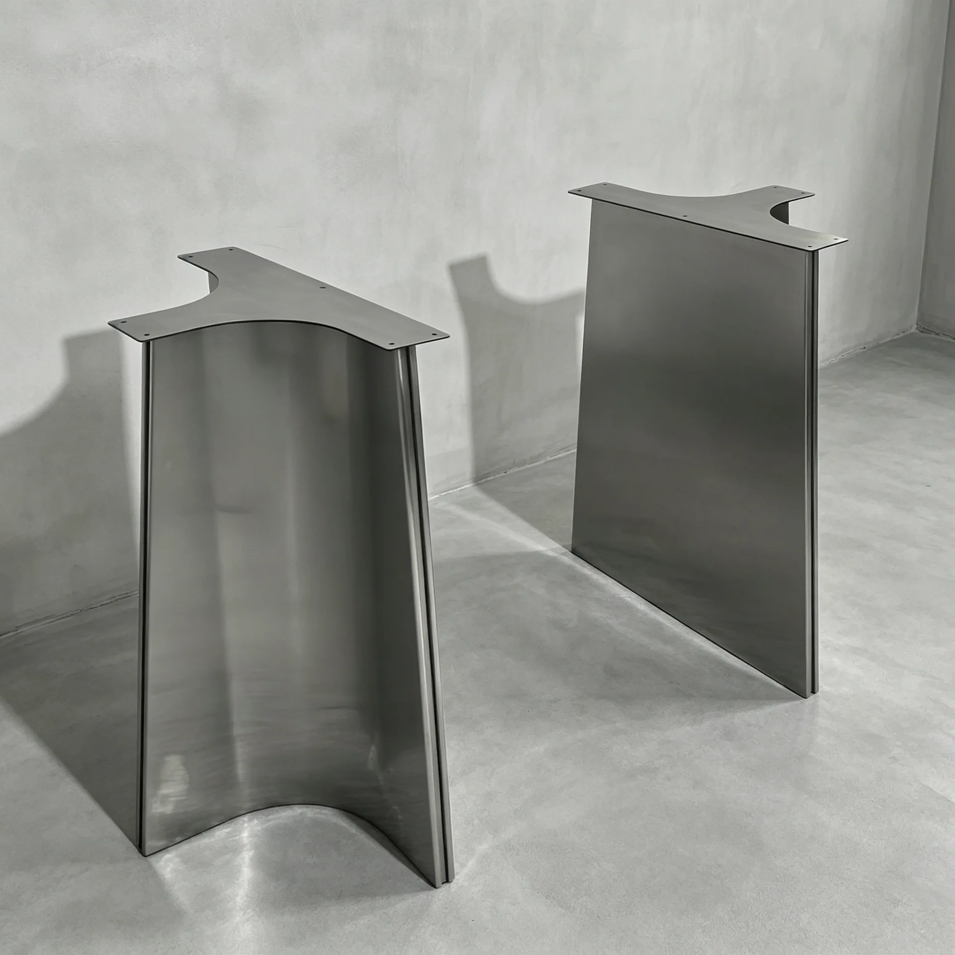 Stainless steel marble dining table base bracket rock slab table legs luxury stone base