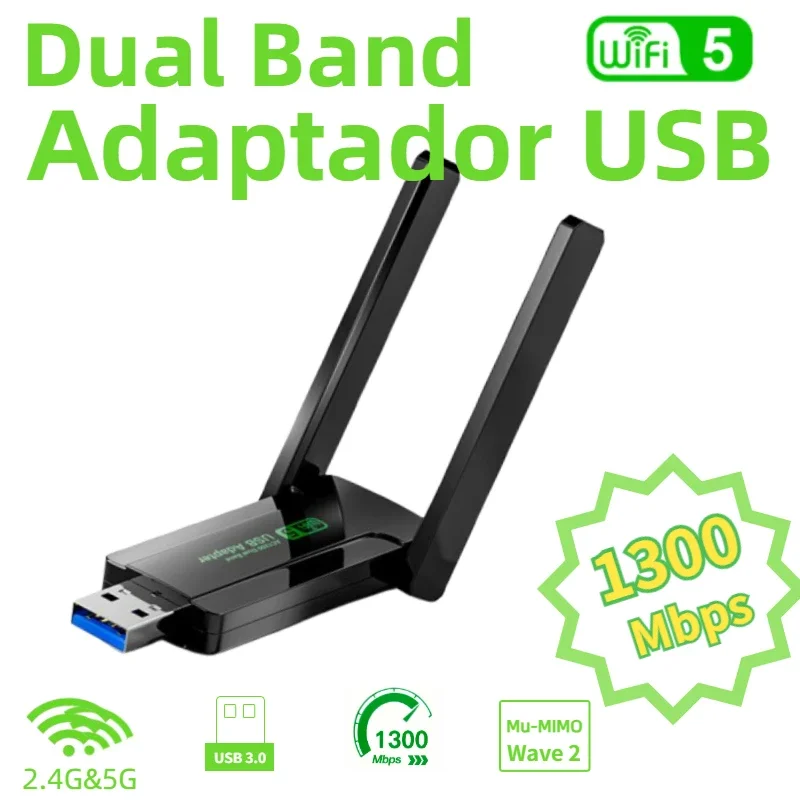 

Pop 1300 Мбит/с USB3.0 Wi-Fi адаптер сетевая карта двухдиапазонный беспроводной приемник 2,4G/5 ГГц передатчик для настольного ноутбука ПК WiFi 5 Do