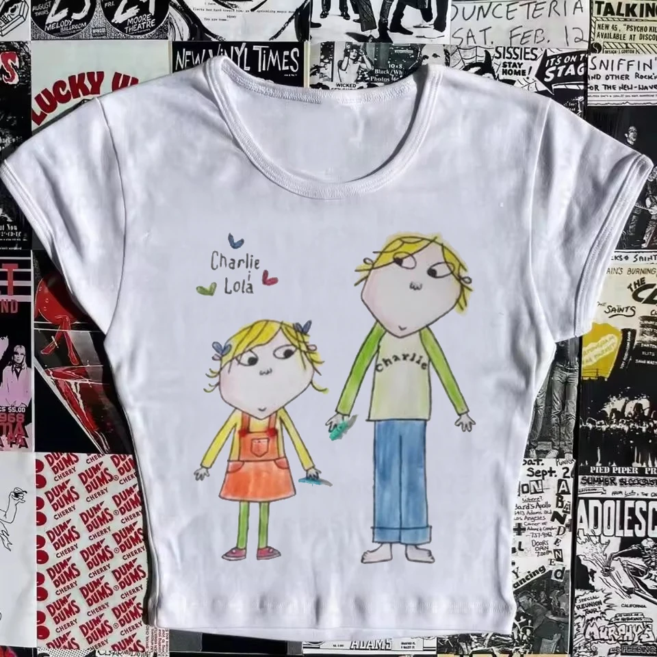 

Aesthetic Crop Top Female Crop Tops Woman Clothing Y2k Clothes Streetwear Harajuku Fashion Shirts Baby Graphic Tee Punk top