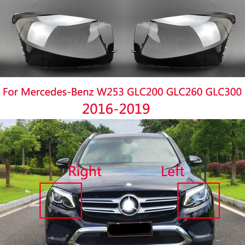 

Car Lens Cover Left/Right PC Headlight Shell Car Accessoires For Mercedes Benz W253 GLC 200 260 300 2016 2017 2018 2019