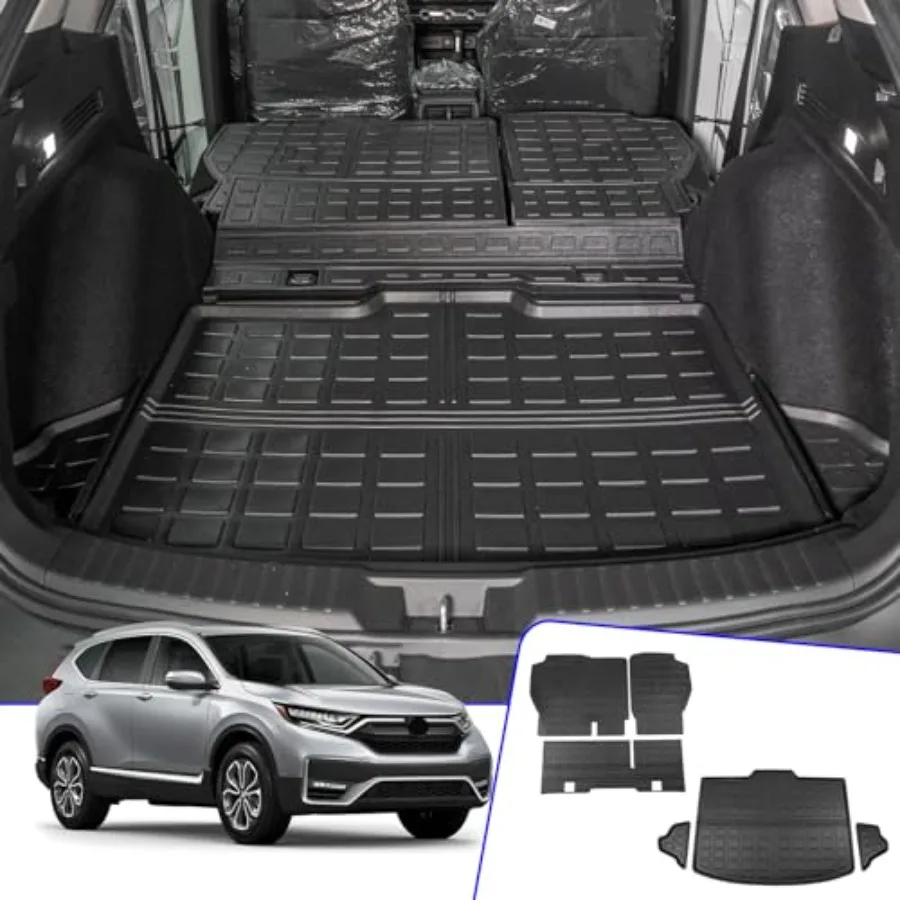 

Коврик в багажник, совместимый с Honda CR-V 2023-2026, из TPE, всепогодный, защитный чехол для задних сидений, подходит для нижнего яруса и спинки сидений