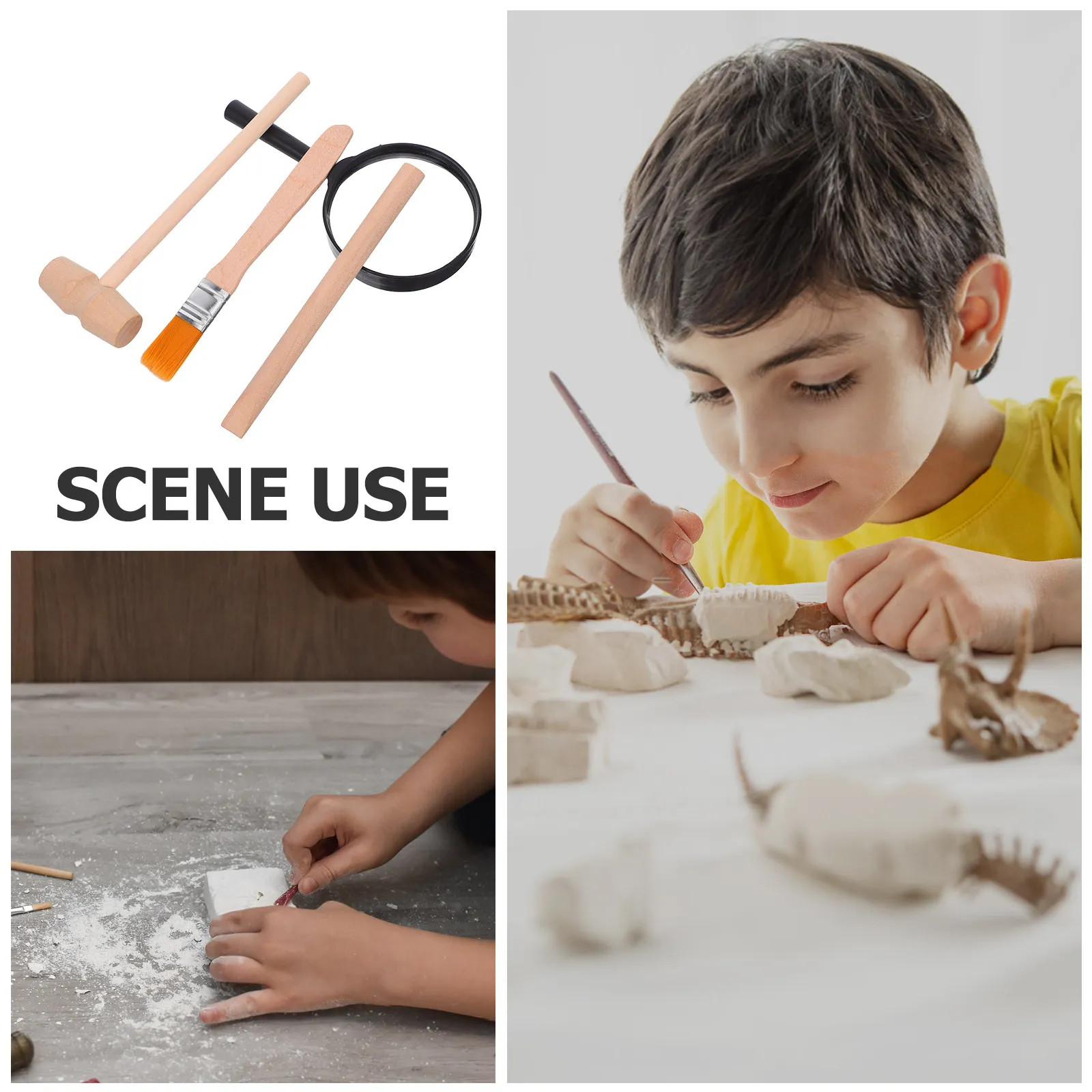 

3Sets Archaeological Excavation Digging Tools Dinosaur Digging Kit Educational Kids Science Exploration Set Dinosaur Dig Kit