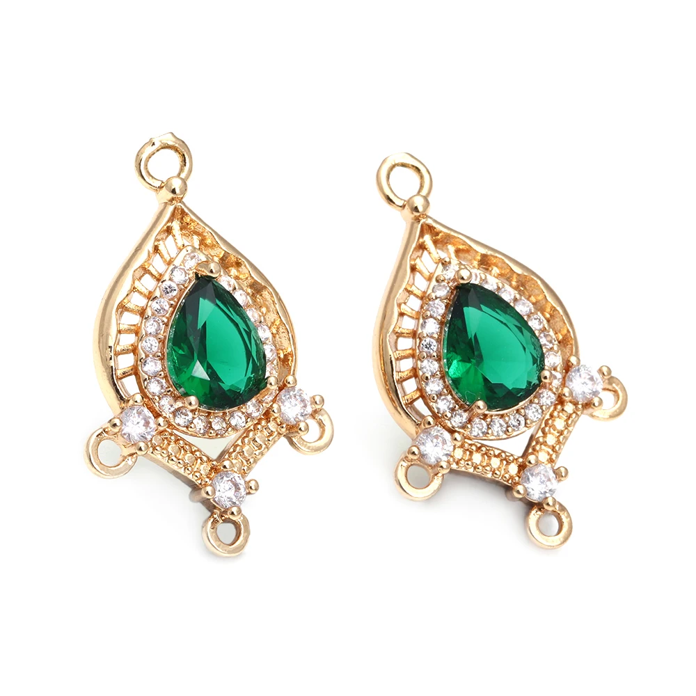 Pendientes en forma de gota de Color dorado de 18K para mujer, 6 piezas, dijes de conexión, accesorios de bricolaje de alta calidad, Rosediy, sitio web oficial
