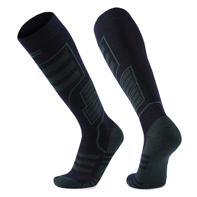 Autumn Winter Thickened Warm Quick Drying Merino Wool Socks Long Tube Snow Socks Anti Slip Wear-resistant Ski Socks