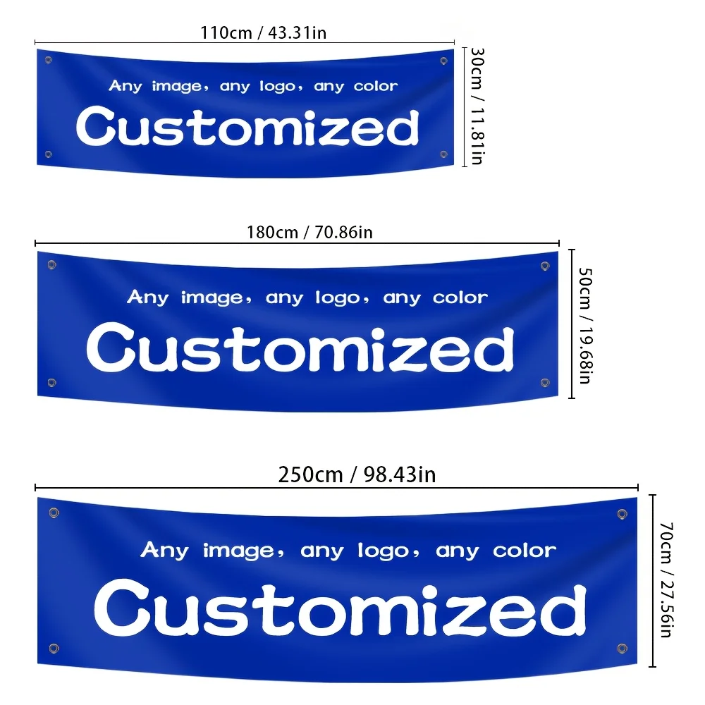 1pc 2D FLAT Custom Banner, Available in Various Sizes, Personalized Garden and Courtyard Decoration Banner, Upload Your Design