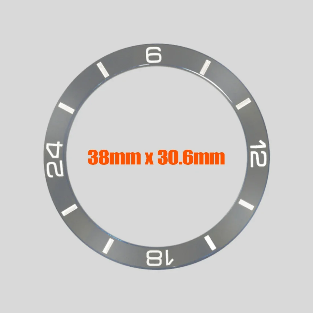 Inserto de bisel de cerámica GMT de 38mm, anillo de bisel de 24 horas apto para SUB GMT SKX007 SKX009 SRPD, caja de reloj NH35, inserto de bisel de cerámica