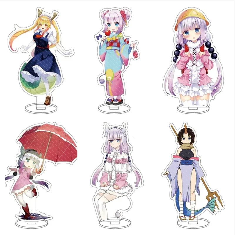 New Anime Acrylic Stand Model Kanna Kamui Tohru Action Figure Plate Holder Toys Gift