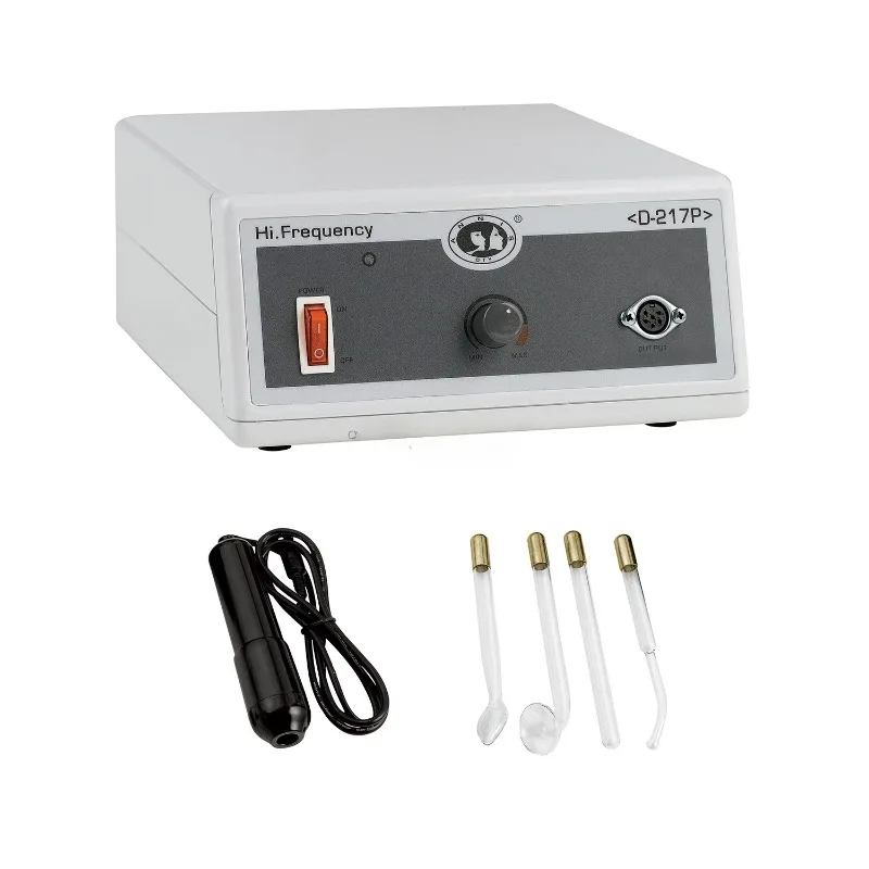 

High Frequency Facial Wand Machine Portable Skin Care Device Acne Treatment Tool Glass Electrodes Beauty Equipment