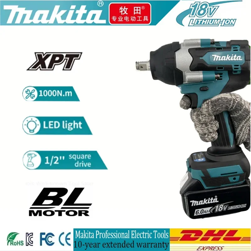 

DTW700 Original Makita Brushless Electric Wrench Drill Screwdriver Free Delivery Large Torque Power Tools Torque Wrench