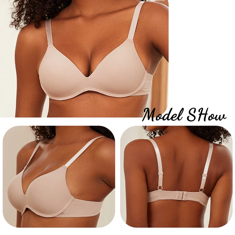 New Sexy Seamless Bra for Women Push Up Brassiere Adjustable Straps Deep V Soft Female Underwear 3/4 Cup Lady Wirefree Lingerie