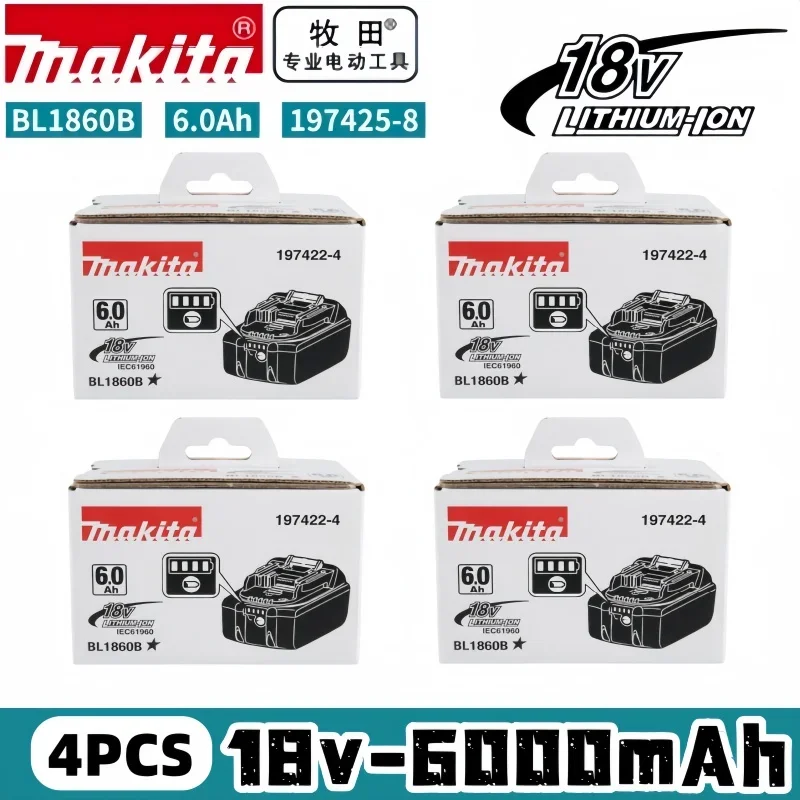 6000mAh 100% Original Makita 18V Wiederaufladbarer Akku für Makita 18V BL1830 BL1830B BL1860 BL1860B BL1850 BL1850B Elektrowerkzeuge