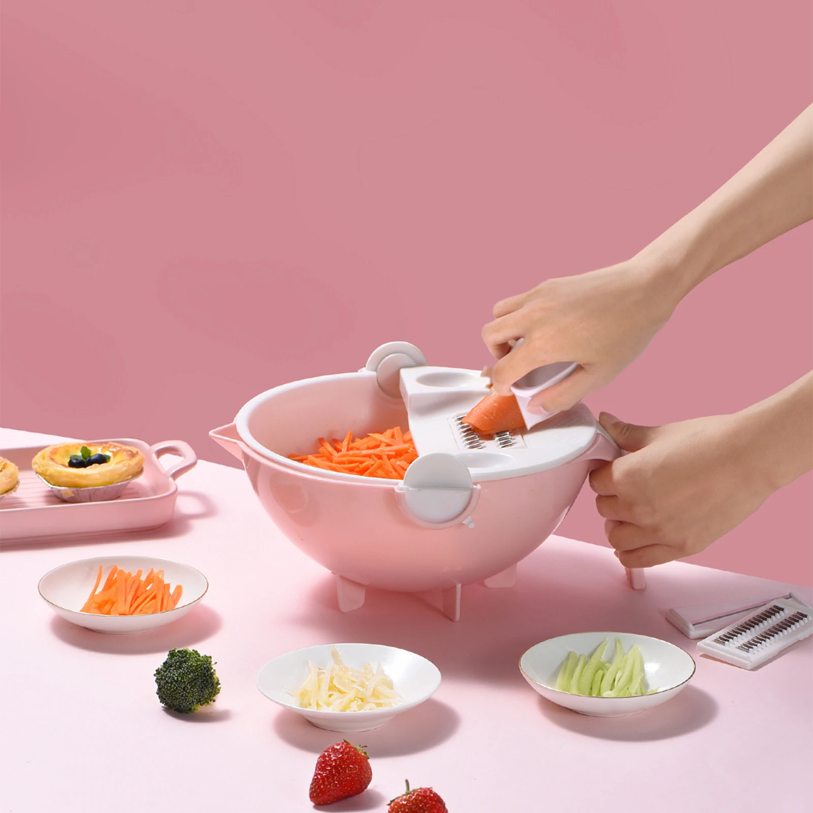 

2Pcs Sturdy Food Slicer Finger Guard Reliable Plastic Hand Protector for Slicing Cutting Vegetables Fruits Onions Potatoes