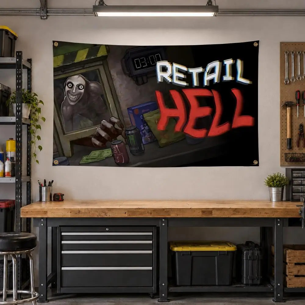 Movie Hell House LLC Horror Flags Personalized Banner Flag Room Dorm Camping Picnic Garage Bar Outdoor Wall Decor