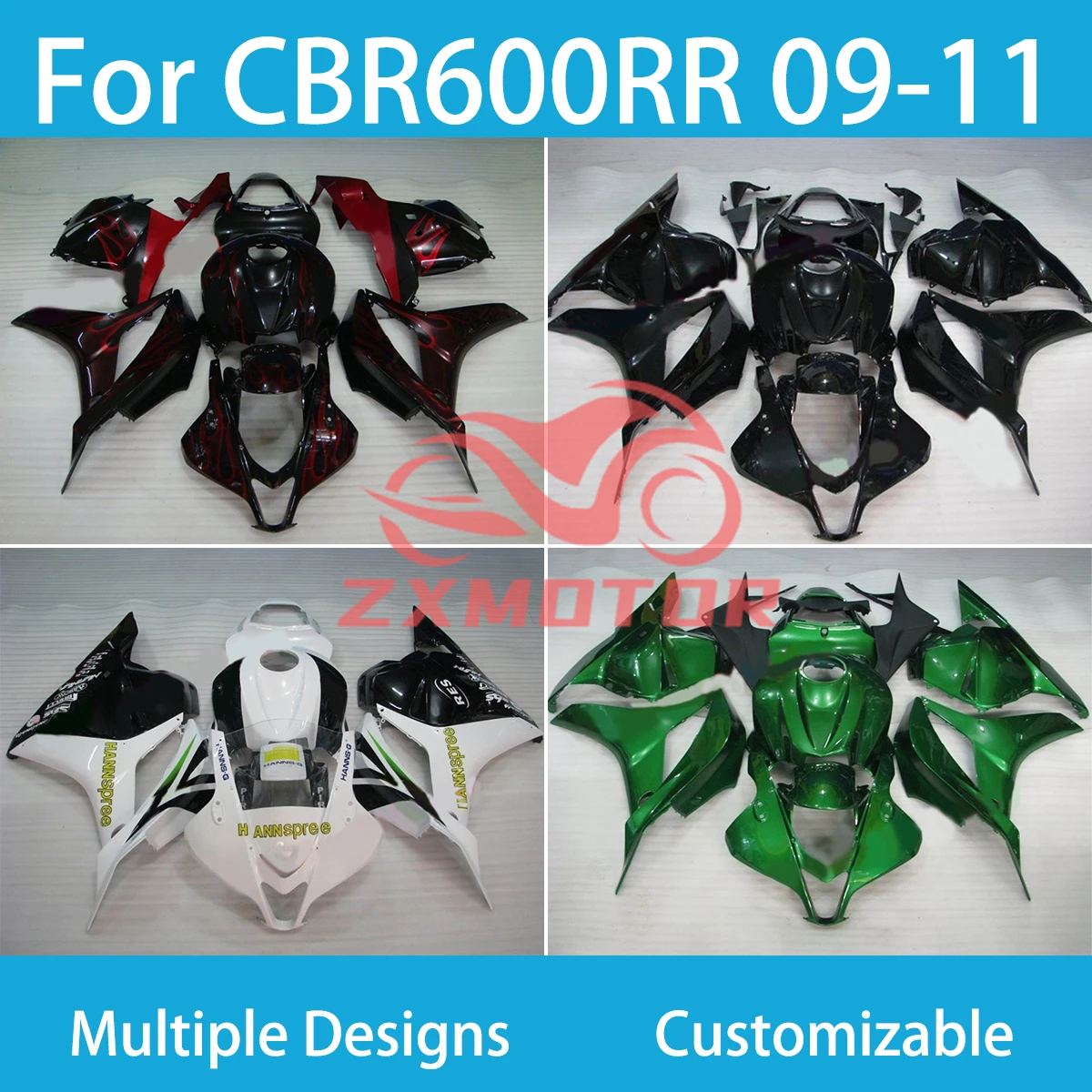 Full Fairing Kit for Honda CBR 600RR 09 10 11 Black Rebuild Motorcycle Fairings CBR600RR 2009 2010 2011